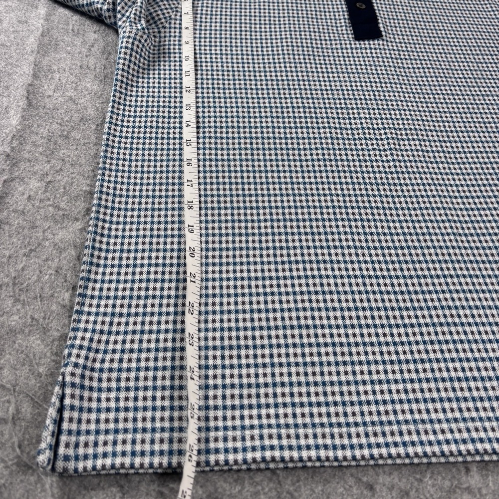 Todd Snyder Long Sleeve Sweater Polo Knit Shirt Men's Size L Micro Check Cotton - Picture 7 of 8